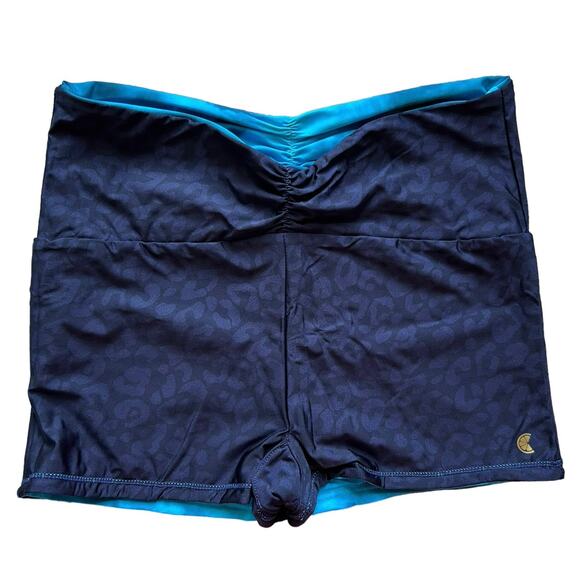 CITRUS Swimwear Swim Short Bikini Reversible Swimsuit Bottom tie dye/blue-Size M - Picture 3 of 4